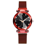 Ladies Magnetic Starry Sky Luxury Women Watches, Fashion Like-Diamond Female Quartz Wristwatches