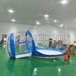 Clear inflatable bubble tent with tunnel, inflatable tents for trade shows, inflatable garden tent