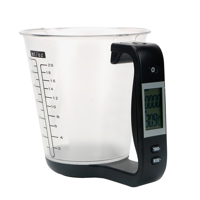 Electronic Measuring Cup Kitchen Scales Digital Beaker Host Weigh Temperature Measurement Cups With LCD Display