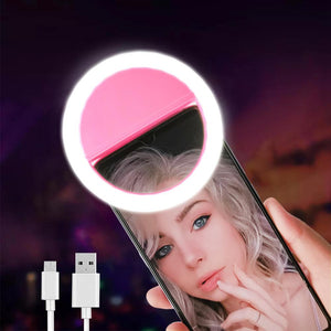 LED Selfie Ring Light, Novelty Makeup Lightings, For Mobile Phones Photo