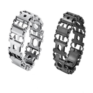 29 in 1 Multifunction Tool Bracelet, Stainless Steel, Bolt Driver Tools for Outdoor Camping Hiking Travel
