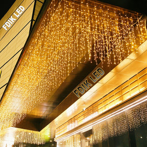 Outdoor decoration 5M Droop 0.4-0.6m LED Curtain, Icicle String Lights, Great for New Year Wedding Party Garland Light