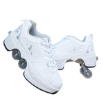 Deformation Roller Shoes Parkour Wheel Shoes 4 Wheels Rounds Of Running Shoes Roller Skates Shoes for Unisex Skating Shoes