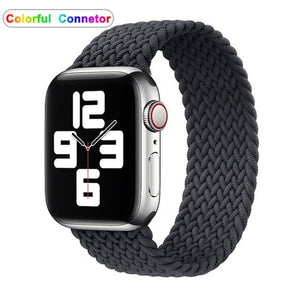 Solo Loop Nylon Fabric Strap for Apple Watch Band Braid 44mm 40mm 38mm 42mm Elastic Sports Bracelet for IWatch Series 6 SE 5 4 3