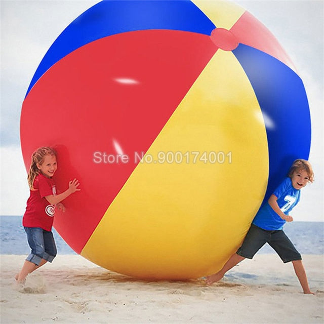 Free shipping High Quality Giant 80-200cm Inflatable Beach Ball Sea Swimming Pool Water Toy Four-color Beach Ball Beach Ball