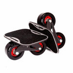 1 Pair Anti Slip Deck Skates Wakeboard Drift Board Two PU Wheels Aluminum Alloy Skateboard Freeline Roller Road Drift Skates