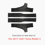 LUCKEASY For Tesla Model 3 2017-2021 Invisible Car door Sill Anti Kick Pad  Protection Side Edge Film Protector Stickers
