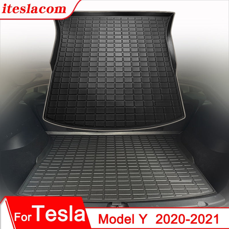 New! Model Y 2021 Trunk Mat TPE Waterproof Pad For Tesla Model Y Mat Accessories Trunk Cargo Tray Floor Mat Anti-slip Easy Clean