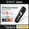 Baseus A7 Wireless Car Vacuum Cleaner 6000Pa w 500ml Dust Capacity
