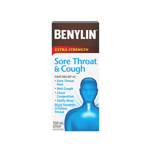 Benylin,  Extra Strength, Sore Throat & Cough 100 ML